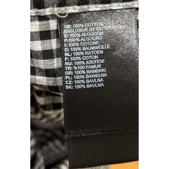 The North Face Mens Black Grey Gingham Button Down Size Small Long Sleeved - Picture 8 of 10